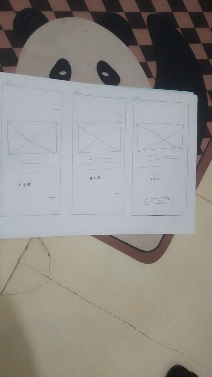 Onboarding flow wireframe